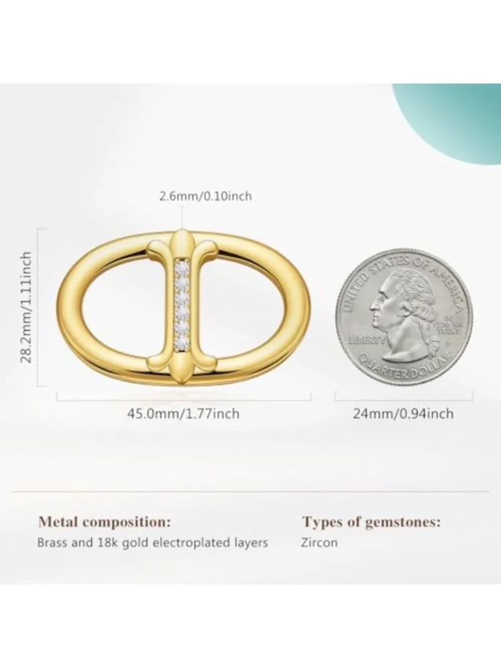 Elegant Oval Silk Scarf Ring - 18K Gold Plated Accessory for Women